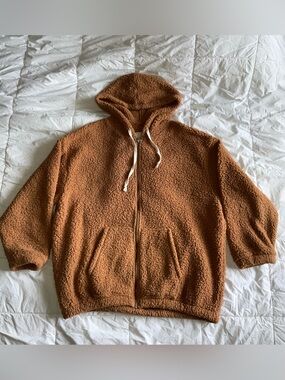 American Eagle Sherpa Zip Up Hoodie